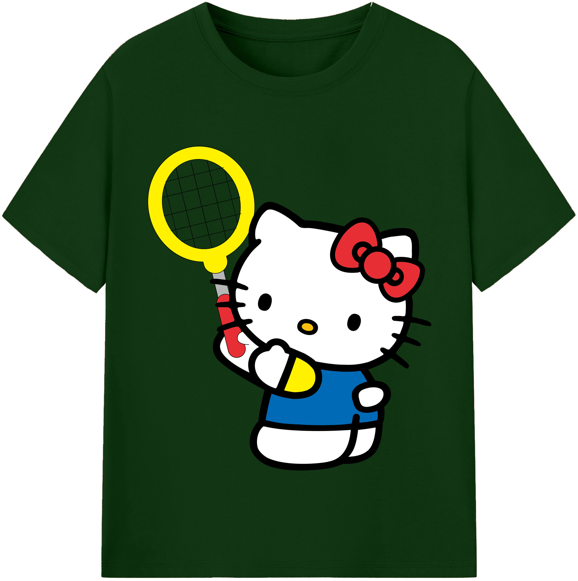 （画像用） Hello Kitty ハローキティ 綿100％半袖Tシャツ（フロントプリント）